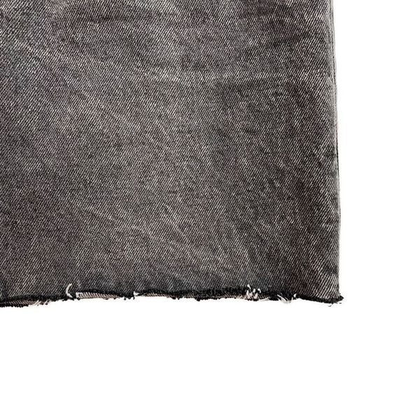 Allsaints Betty Denim Jean Miniskirt Raw Hem Washed Grey Black 4 - Picture 3 of 8